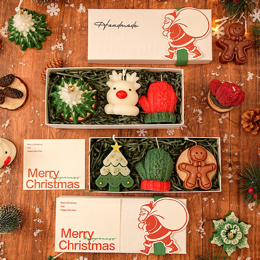 คำอวยพรคริสต์มาสกวางออกแบบเทียนหอมชุด DIY Craft Xmas แห่งชาติเพื่อนครอบครัวตกแต่งบ้าน